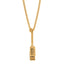 Metal ID Dog Tag Charm Necklace Gold