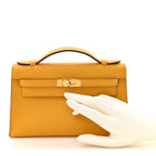 Swift Kelly Pochette Clutch Jaune Ambre