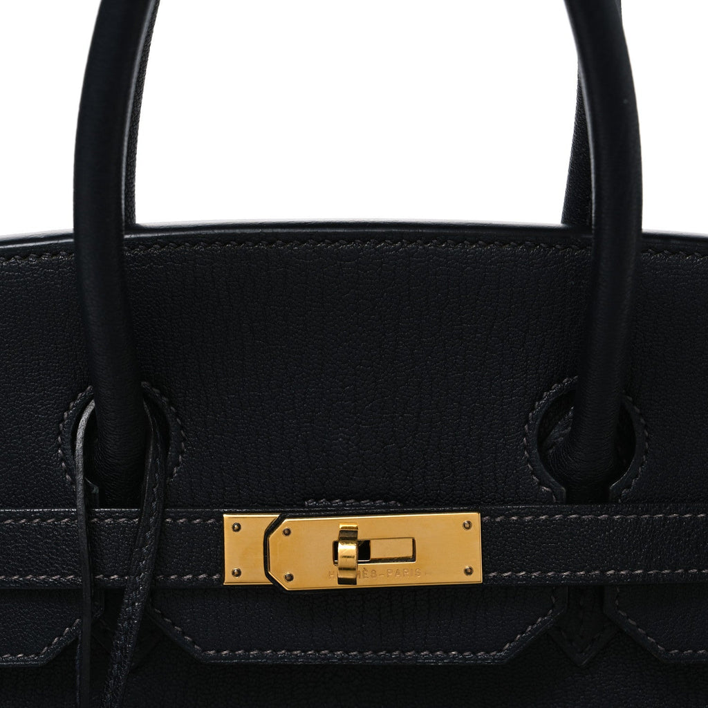 Chevre De Coromandel Birkin 35 Black