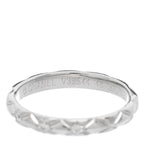 Platinum Diamond Small Matelasse Ring 48 4.5