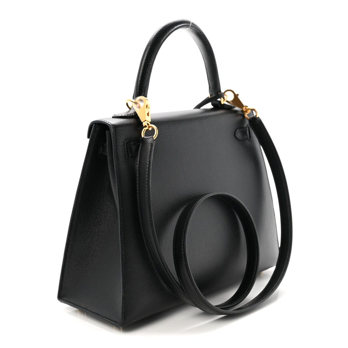 Epsom Horseshoe Kelly Sellier 25 Black Bleu Electrique