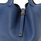 Taurillon Clemence Picotin Lock 22 MM Bleu Brighton