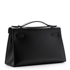Box Marquetry Daisies Kelly Pochette Clutch Black White Jaune De Naples