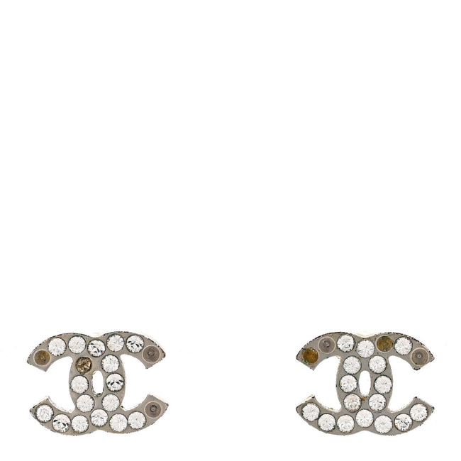 Crystal CC Earrings Silver Hover Image