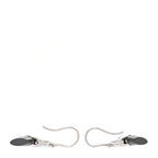 18K White Gold Diamond Ceramic Ultra Drop Earrings Black