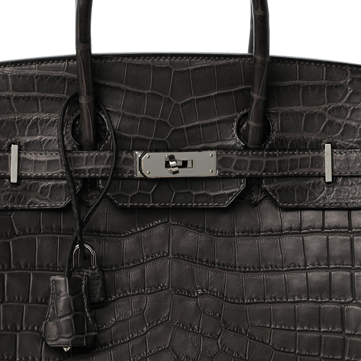 Matte Niloticus Crocodile Birkin 35 Graphite