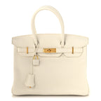 Taurillon Clemence Birkin 30 White