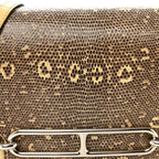 Matte Alligator Lizard Mini Sac Roulis Ombre Vanille
