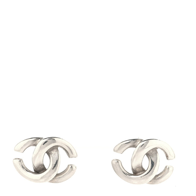 Twisted CC Small Earrings Silver Hover Image