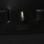 Toile Vache Calfskin Herbag 30 PM Ficelle Black