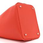 Epsom Tressage De Cuir Picotin Lock 22 MM Rouge Coeur Bleu du Nord Rouge H