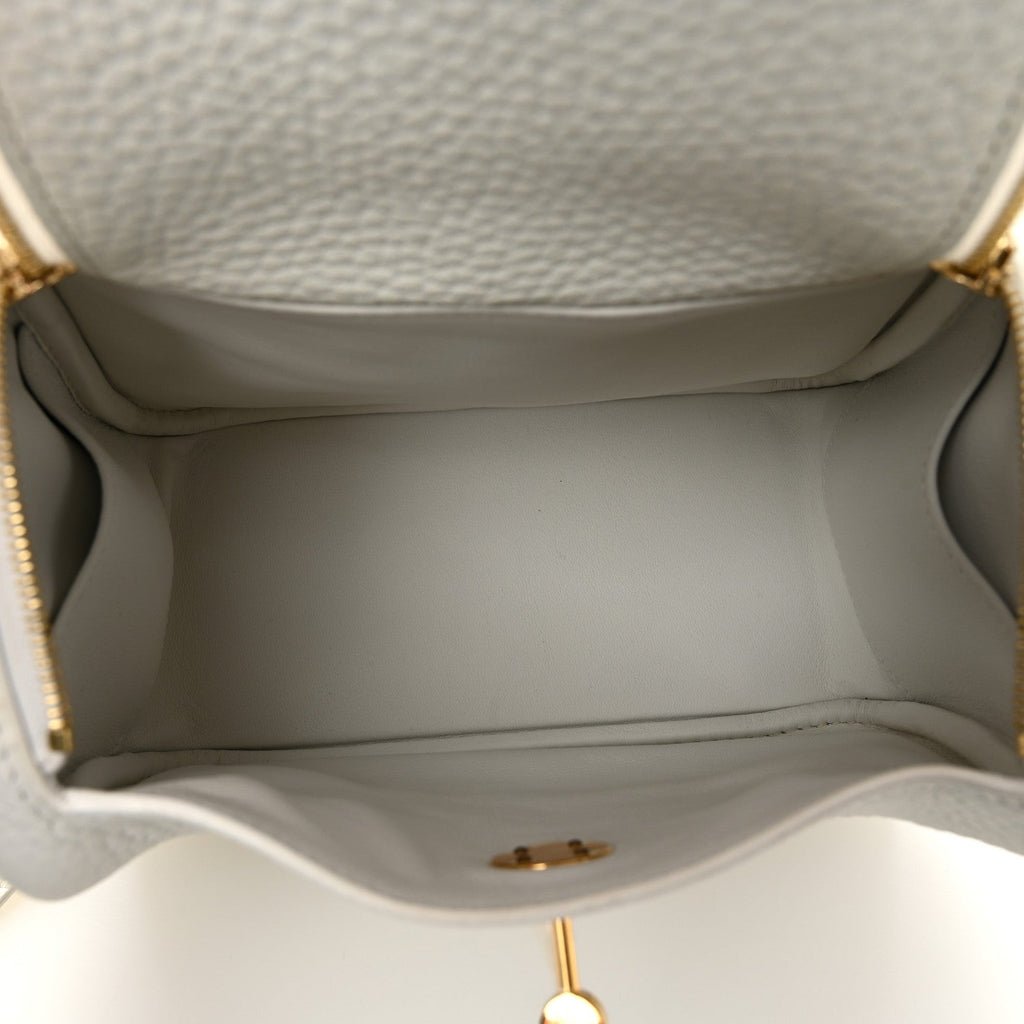 Taurillon Clemence Mini Lindy 20 New White