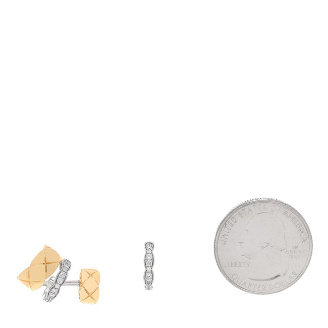 18K Yellow White Gold Diamond Coco Crush Earrings Main Image