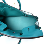 Taurillon Clemence Birkin 35 Bleu Paon
