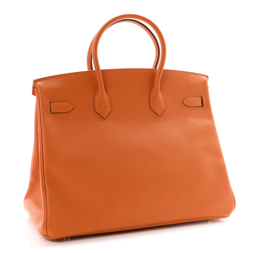 Epsom Birkin 35 Orange