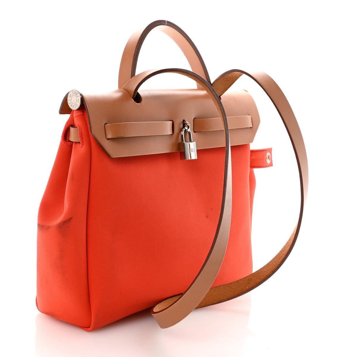 Vache Hunter Toile Herbag Zip 31 PM Capucine Fauve