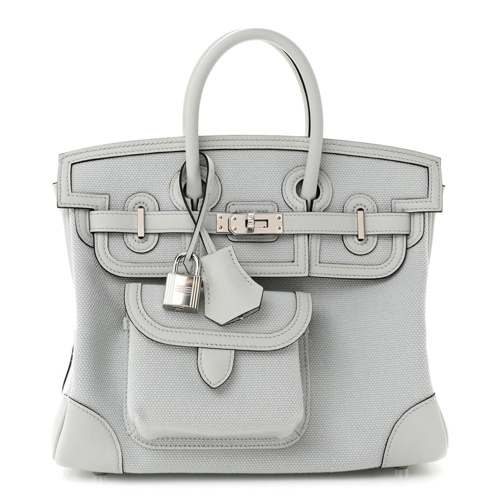 Toile Goeland Swift Cargo Birkin 25 Gris Platine