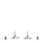Pearl Crystal CC Heart Earrings Gold