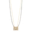 Metal Lambskin Pearl Chain Flap Bag Long Necklace Gold Black Pearly White