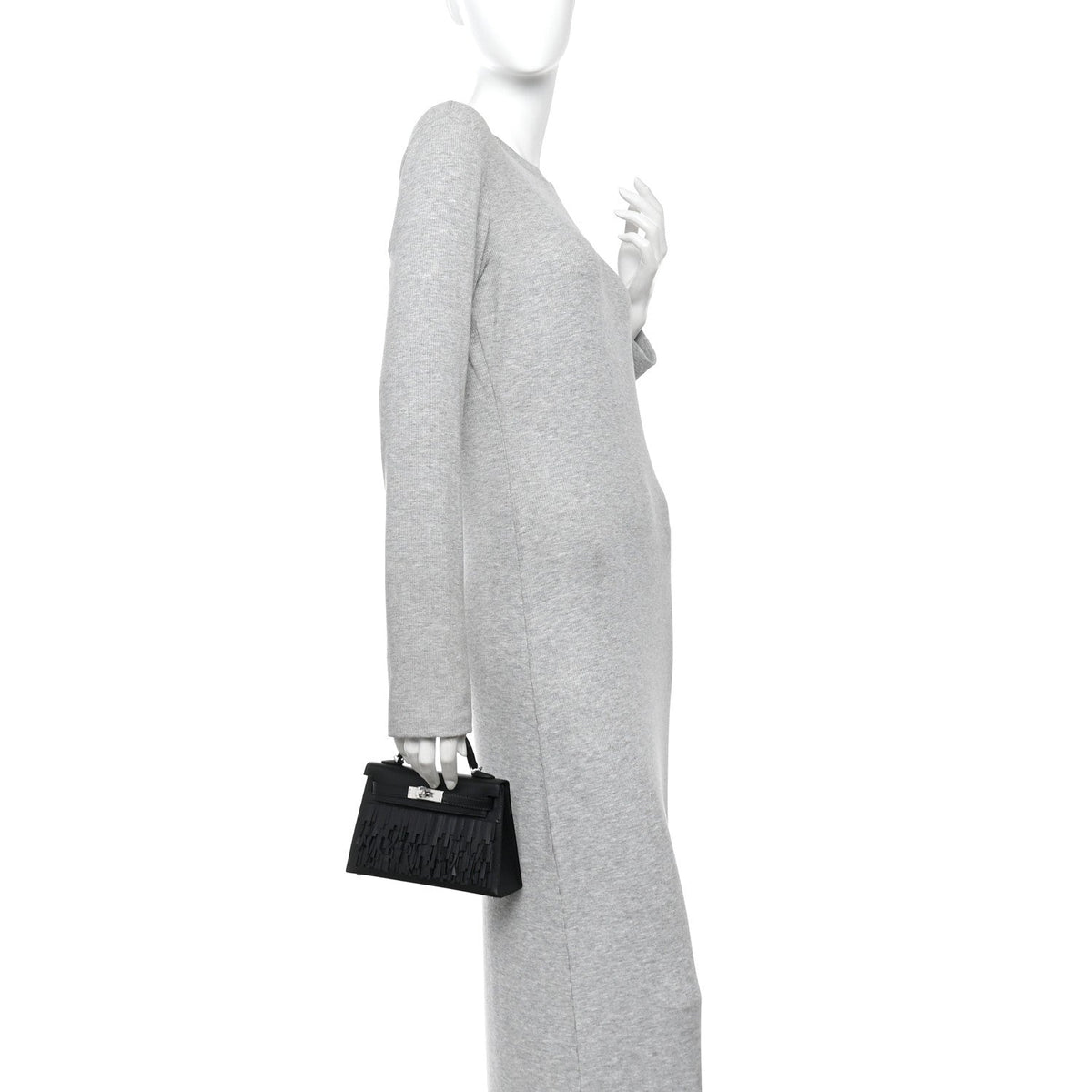Tadelakt Sombrero Box Pampilles Mini Kelly Sellier 20 Black