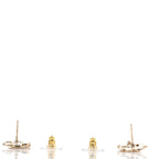 Crystal CC Flower Drop Earrings Gold