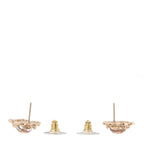 Resin CC Flower Earrings Gold Pink