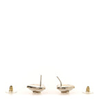 Pearl CC Heart Earrings Gold