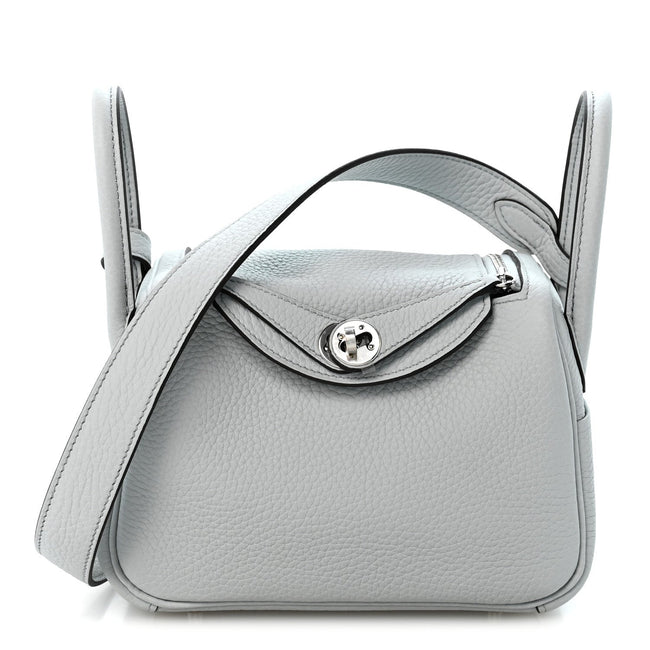 Taurillon Clemence Mini Lindy 20 Bleu Pale Hover Image