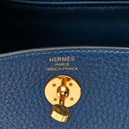 Taurillon Clemence Mini Lindy 20 Deep Bleu