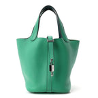 Taurillon Clemence Swift Eclat Picotin Lock 18 MM Menthe Vert Bosphore