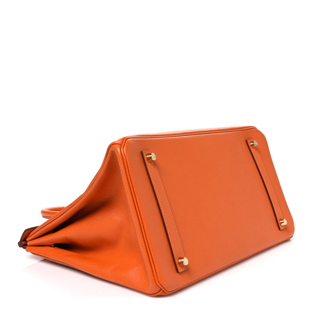 Epsom Birkin 35 Orange