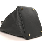 Taurillon Clemence Matte Alligator Picotin Lock Touch 22 MM Black