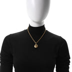 Metal CC Chain Pendant Necklace Gold