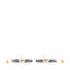 Crystal Pearl CC Drop Earrings Gold Silver