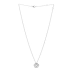 18K White Gold Diamond Bouton de Camelia Pendant Necklace