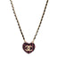 Lambskin Tweed CC Locket Pendant Necklace Black Pink Gold