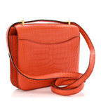 Matte Alligator Constance 18 Rouge Indien