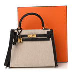 Toile H Swift Kelly Sellier 25 Ecru Bai Brun