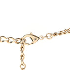 Metal Crystal Quilted Flap Bag Necklace Red Gold