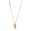 Metal Crystal CC Boy Pendant Long Necklace Gold