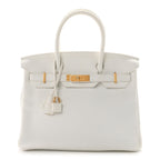 Taurillon Clemence Birkin 30 White
