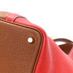 Taurillon Clemence Picotin Lock Picotin 18 PM Rouge De Coeur Gold