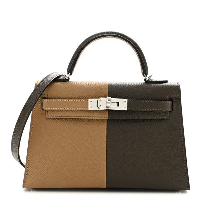 Epsom Casaque Mini Kelly Sellier 20 Vert Loden Dune Dark Bronze Hover Image