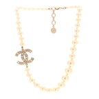 Pearl CC 100th Anniversary Necklace Light Gold