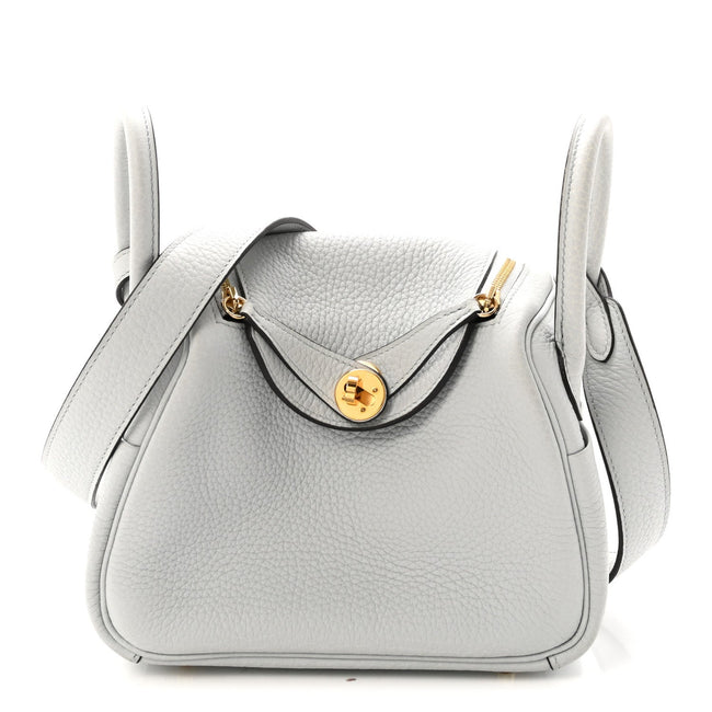 Taurillon Clemence Mini Lindy 20 Bleu Pale Hover Image