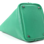 Taurillon Clemence Swift Eclat Picotin Lock 18 MM Menthe Vert Bosphore