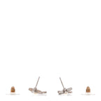 Crystal CC Pearl Star Drop Earrings Silver
