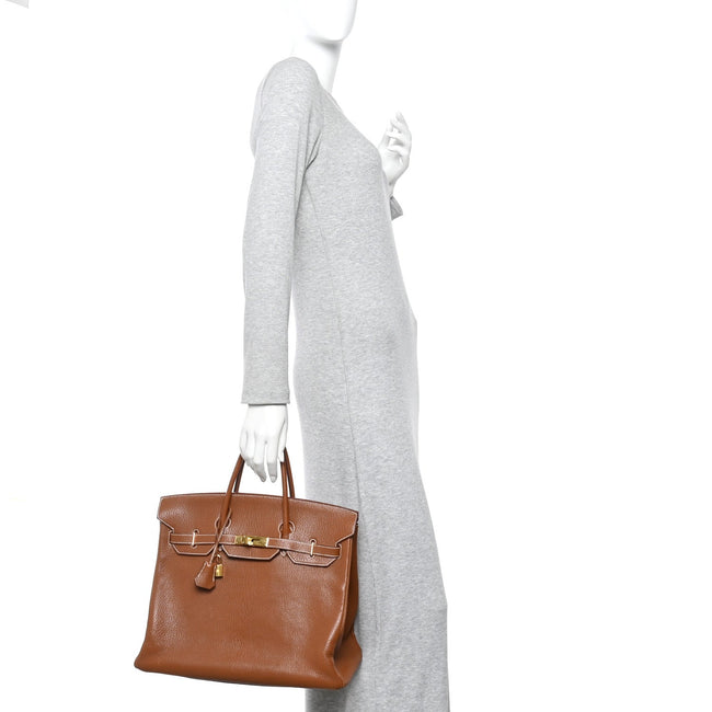 Chevre de Coromandel HAC Birkin 36 Gold Main Image