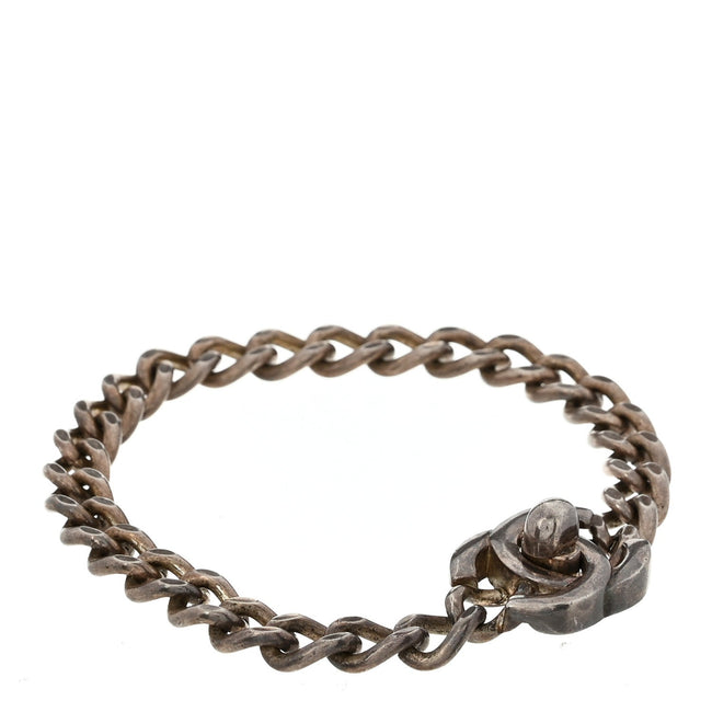 Metal CC Turnlock Bracelet Silver Hover Image