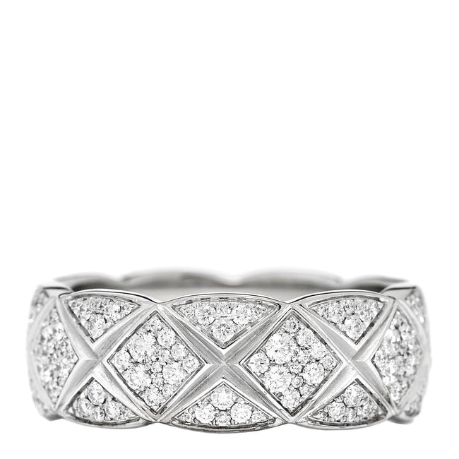 18K White Gold Diamond Small Coco Crush Pave Ring 50 5.5 Hover Image